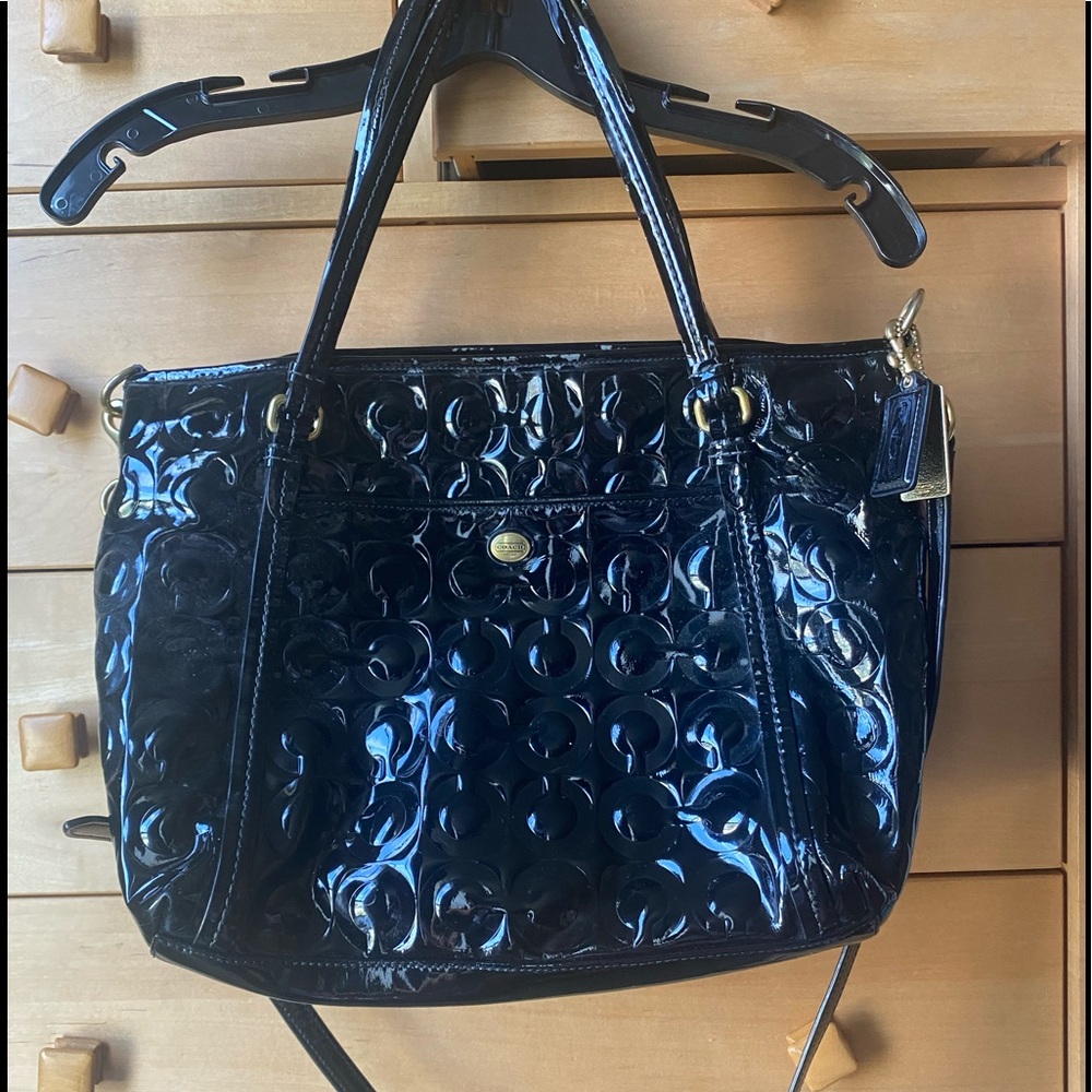 Coach Patent Embossed Tote